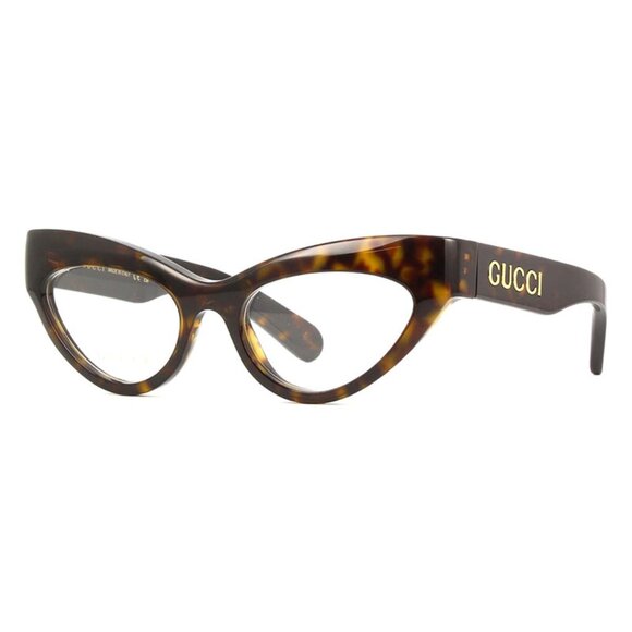 NEW GUCCI CAT EYE EYEGLASSES GUCCI GG1295O 003 HAVANA CLEAR EYEWEAR - Picture 1 of 3